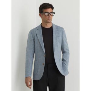 REISS Manci Single-Breasted Herringbone Blazer Tailored-Fit